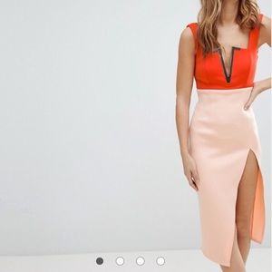 ON HOLD: NWT ASOS color block midi dress